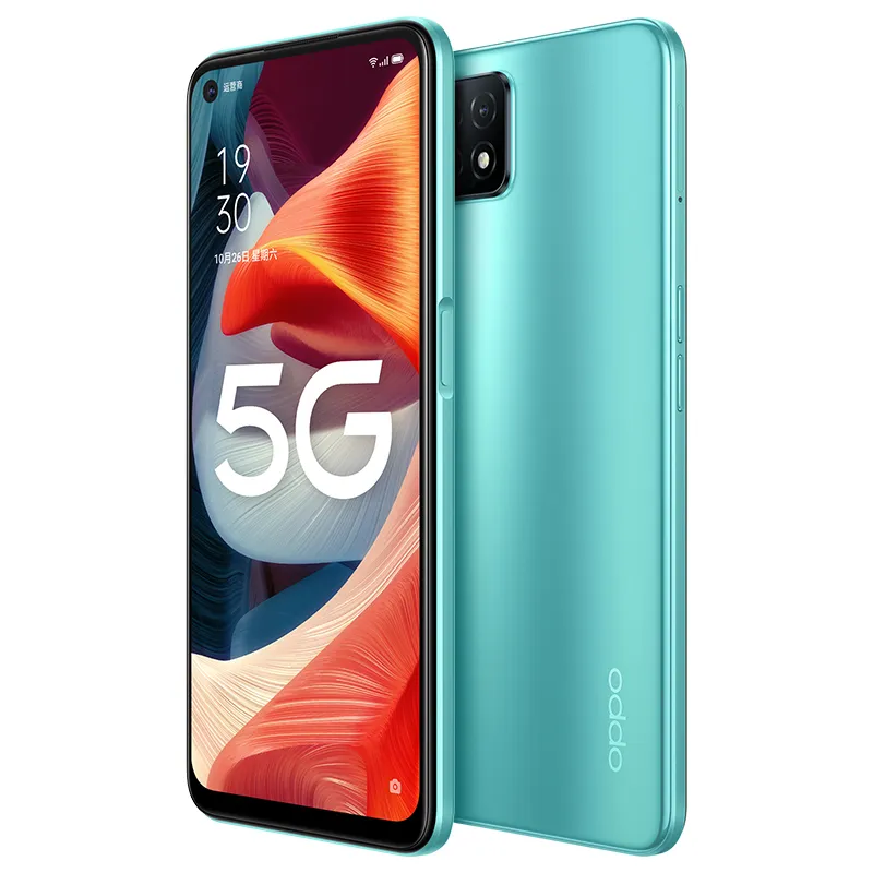 Oryginalny OPPO A53 5G Telefon komórkowy 6 GB RAM 128GB ROM MTK 720 OCTA Core Android 6.5 "Pełny ekran 16MP AI ID Facet Finger Pinchent Inteligentny telefon komórkowy