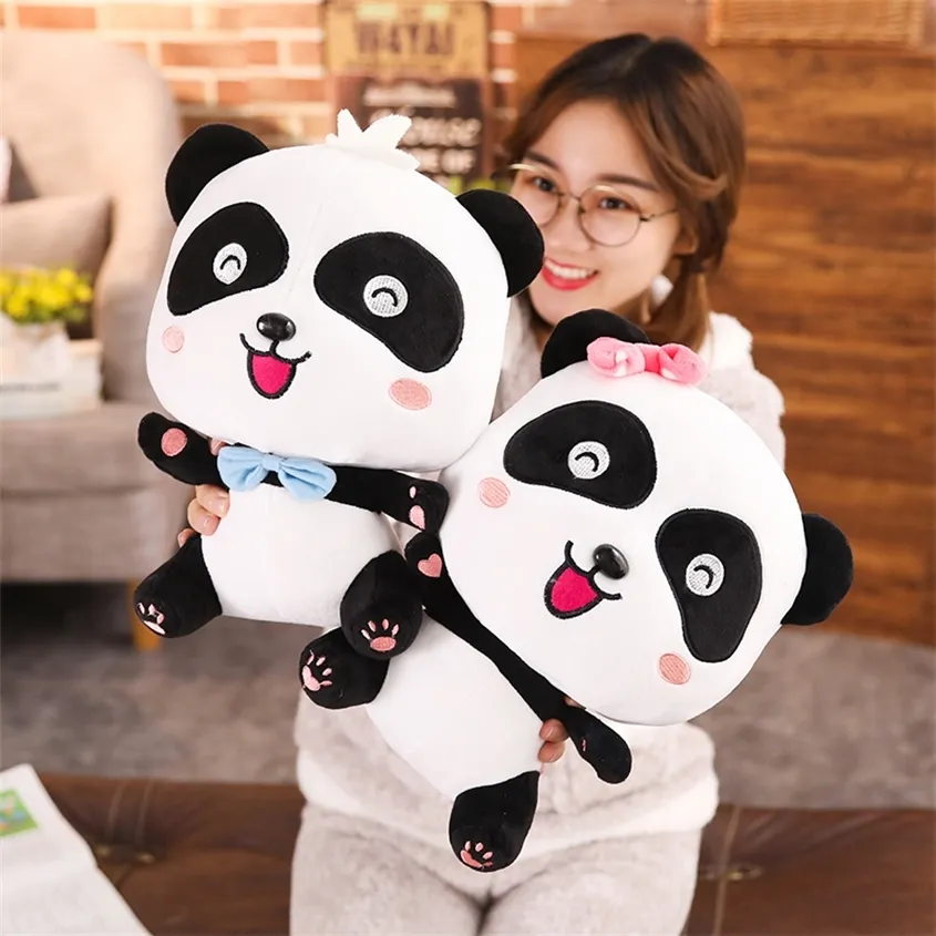 Härlig panda plysch hobbies tecknad djur fyllda leksak dockor för flicka pojkar baby födelsedag julklapp 22 ~ 55cm 220222