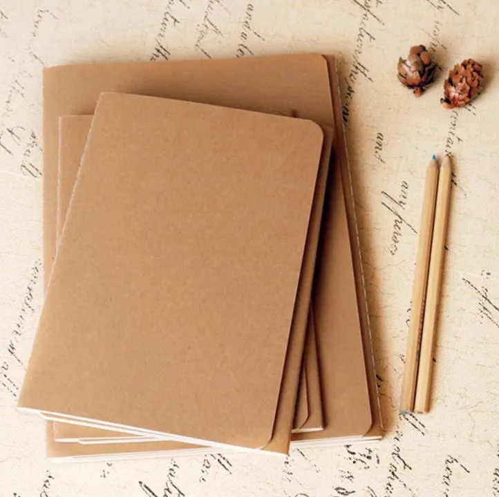 Big Sale!!!A5 Kraft Notebook paper products Workbook Diary Office & School Notebook Soft Cowhide Vintage Copybook Daily Memos SN4855