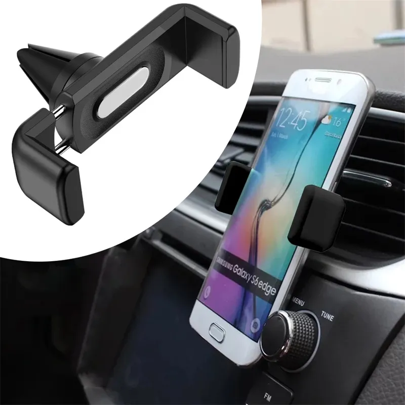 Universal Cell Phone Car Holders Air Outlet Mobile Mounts Bracket Cradle Clip Handsfree Compatible for iPhone 13 12 11 Pro Max XS XR Samsung Galaxy Huawei