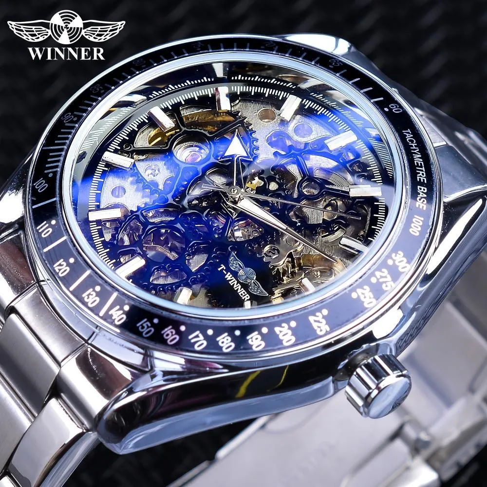 Forsining Fashion Ladies cassa in acciaio inossidabile fase lunare orologio meccanico orologio da donna multifunzione con quadrante a diamante orologio automatico  1511