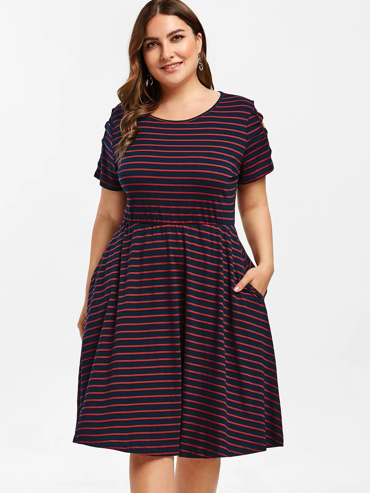 navy blue dress for baby girl Buy Women's Dresses A-Line 3/4 Sleeve Online main image 0