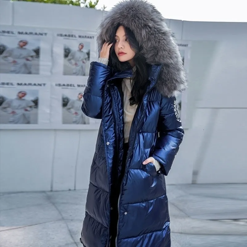 Oversized Plus Size Winter Jacket With Thick Zipper, Fur Lining