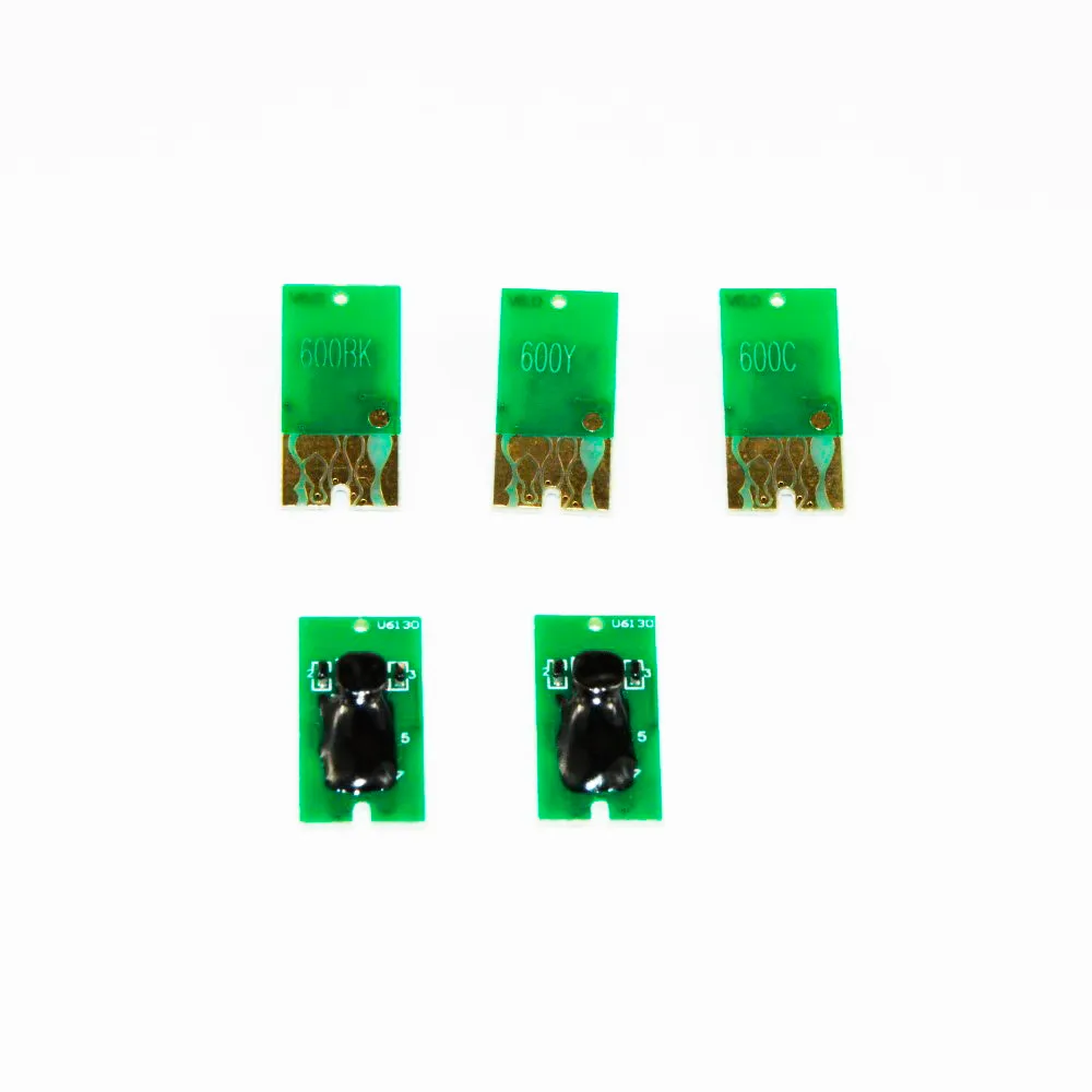 5 stuks set beste kwaliteit eenmalige gebruik chip voor fujifilm frontier dl600 inktcartridge