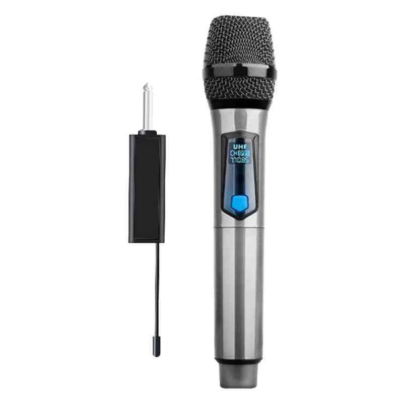 Microphones Wireless Microphone Rechargeable with 6.35mm Plug Rechargeable Receiver for Portable Singing/Karaoke Etc T220916