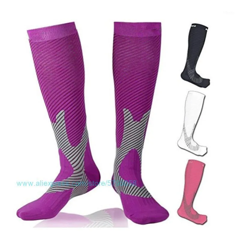 5 pares de calcetines de compresión para hombres y mujeres, para correr, enfermería, senderismo, recuperación, calcetines de baloncesto, soporte para tobillo, calcetines para pantorrilla voladora1