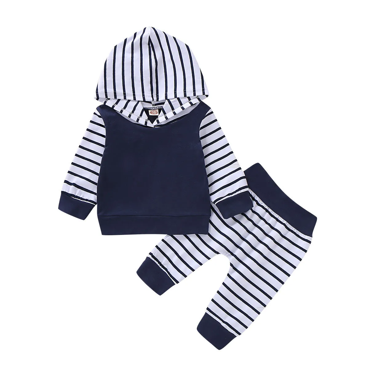 Felpa con cappuccio con cappuccio a maniche lunghe per bambini + pantaloni in due pezzi .2 LJ201202