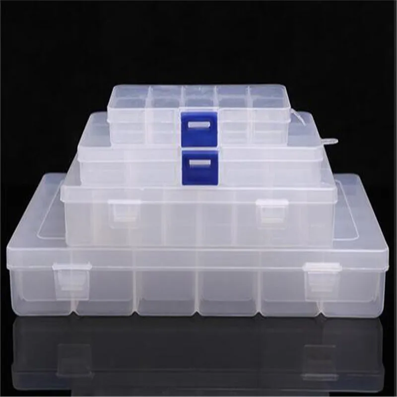 Transparent Plastic Jewelry Organizer Box 10 15 24 36 Slots Mini Storage  Containers Beads Ring Earrings Mini Storage Box From Cosybag, $0.69
