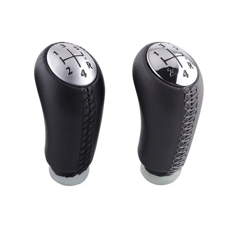 5 Velocidade Gloss Matt Cap Gear Knob PU Leather Head Stick Para Renault Laguna Megane 2 Clio 3 2003-2009 Scenic2 Kangoo 2009