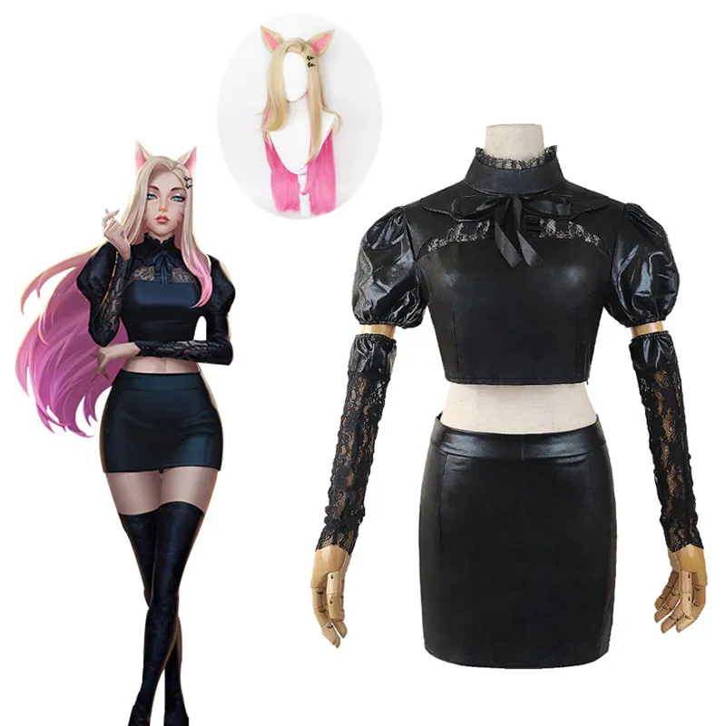 LOL KDA Baddest Ahri Cosplay Costume Outfit Gioco Costume sexy per le donne Halloween