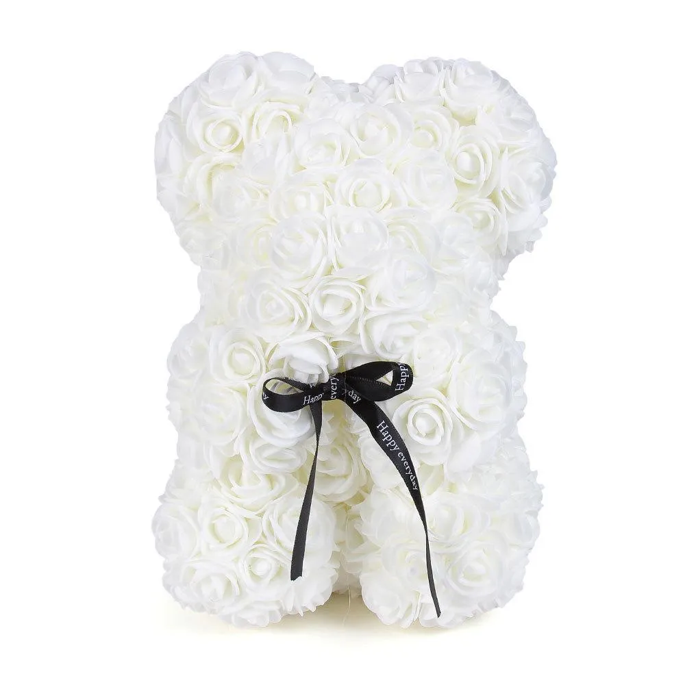 party favor Artificial Flowers 25cm Rose Bear Girlfriend Anniversary Christmas Valentine`s Day Gift Birthday Present For Wedding Party
