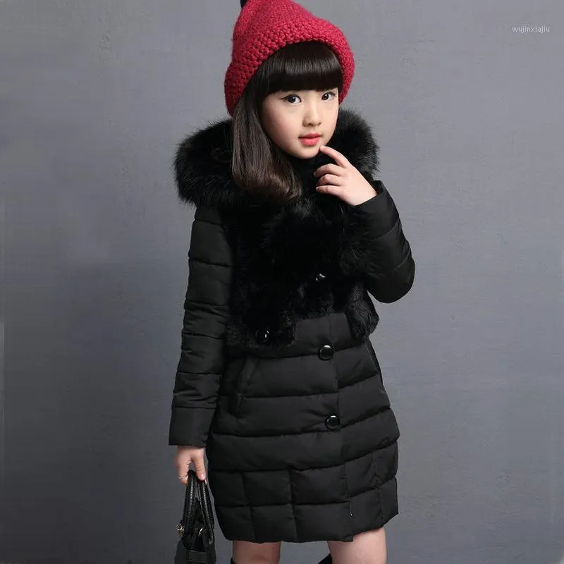 Vestes d'hiver filles veste pour manteau enfants à capuche vêtements d'extérieur chauds enfants 4 5 6 7 8 9 10 11 12 ans1