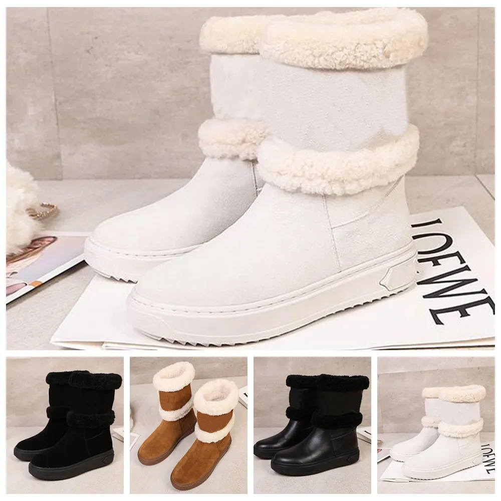 2022 Design Design stivali inverno stivali da neve in pelle scamosciata vera pelliccia scivoli in pelle impermeabile inverno caldo ginocchio stivali alti marca moda stile di lusso scarpe da designer con scatola