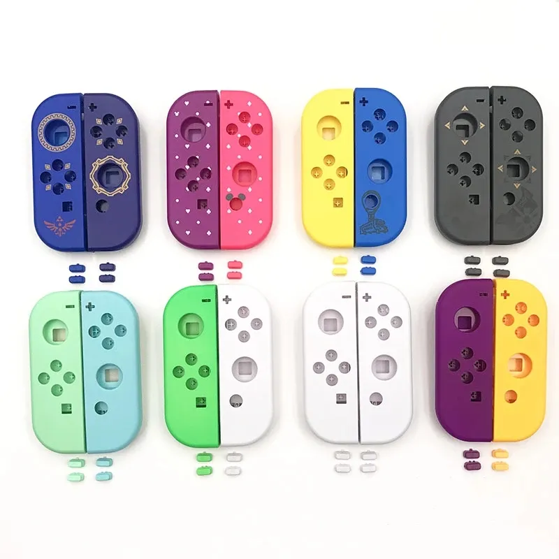 DIY مخصصة مخصصة لقطات الوجه من البلاستيك حالة قذيفة الإسكان الكاملة مجموعة من NS Switch Joy-Con اليمين اليسار SL SR أزرار Joycon Controller قذيفة شحن مجاني