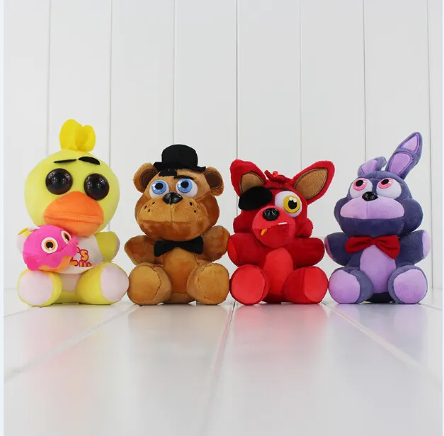 Spiel fünf Nächte bei Freddy's Plüsch FNAF Bonnie Foxy Freddy Plüsch Spielzeug Gefüllte Weiche Puppen 13-18cm Kostenloser Versand EMS