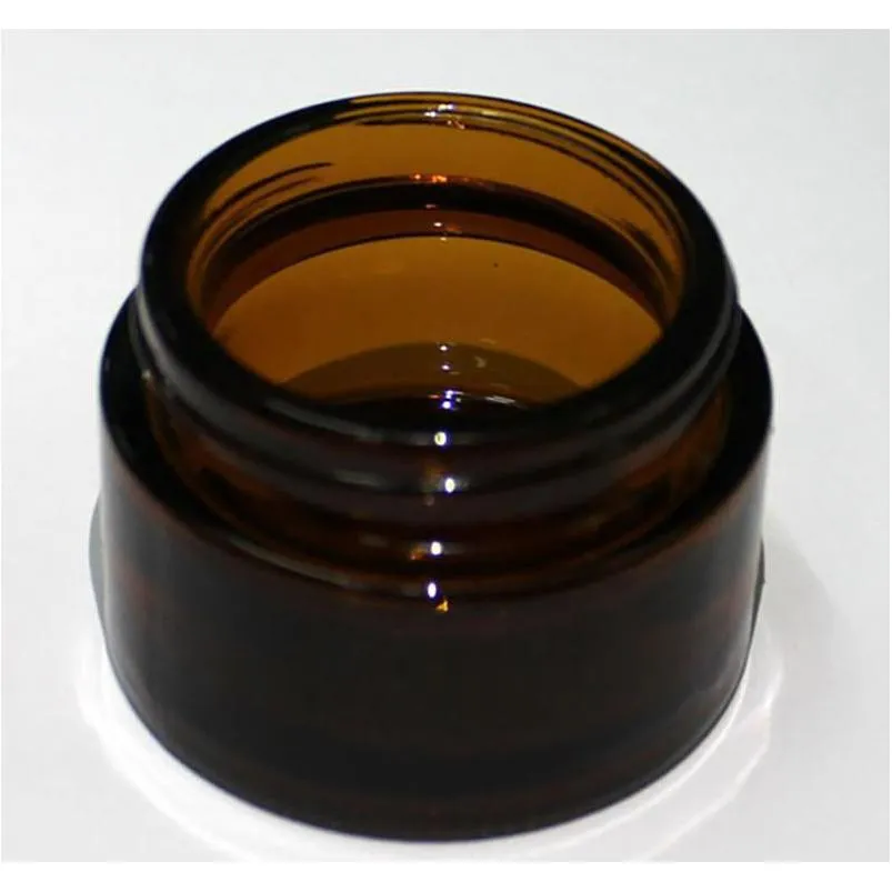 brown amber glass cream jar black lid 20 30 50 g cosmetic jar packaging sample eye cream
