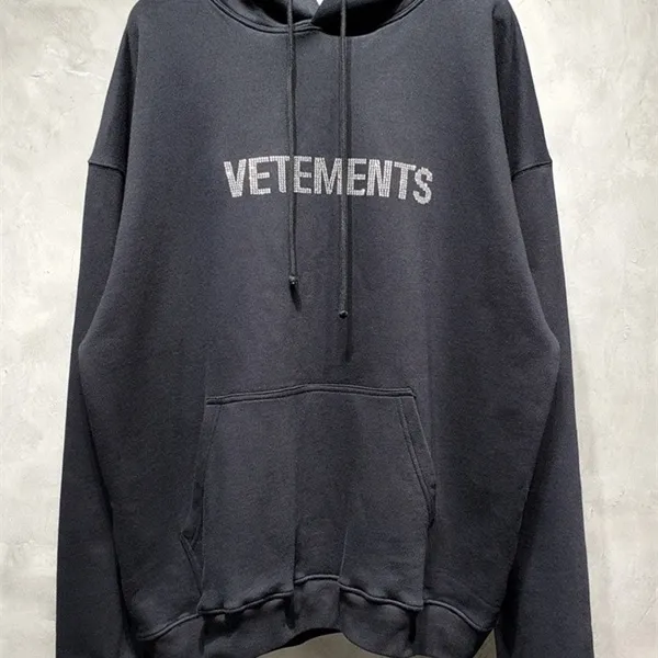 2020FW Elmas Nakış Kadın Erkek Kapşonlu Tişörtü Hiphop Boy Vetements Hoodie Kazak Hoody C1116