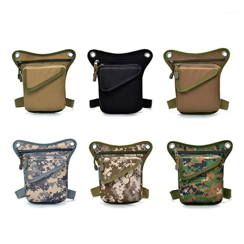 Waist Bags Men Motorcycle Rider Tactical Drop Leg Bag Thigh Utility Belt Vintage Outdoor Pouch Hip Fanny Pack Zipper Bag1