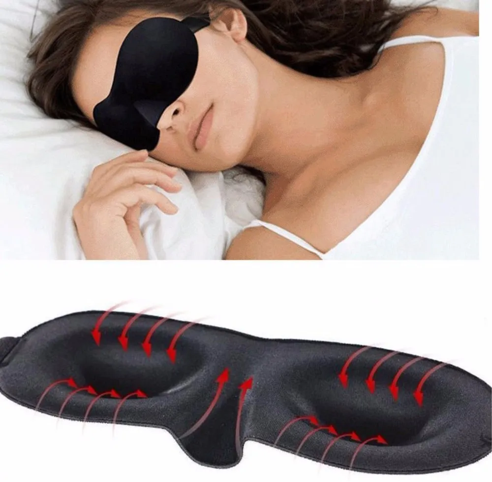 Confortevole lussuoso Memory Memory Foam Sleep Coperture 3D Maschera per gli occhi con tappi per le orecchie Portatile Blindfold Viaggio EyePatch Eye Caretools
