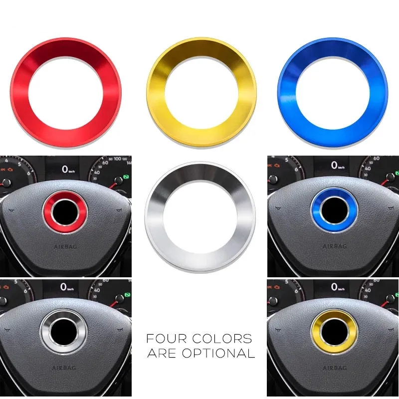 Car Styling Steering Wheel Emblems Ring Case For Volkswagen Golf 6 7 Polo CC Tiguan VW Passat Decoration Sticker Cover Accessories