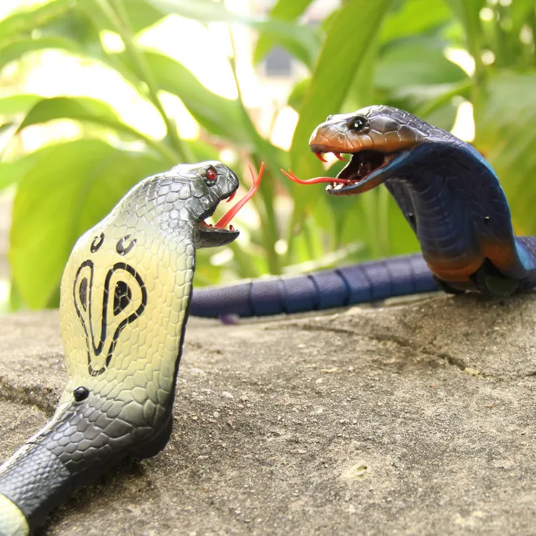 Novelty Rc Snake Naja Cobra Viper Remote Control robot Animal Toy with USB Cable Funny Terrifying Christmas kids Gift 201208