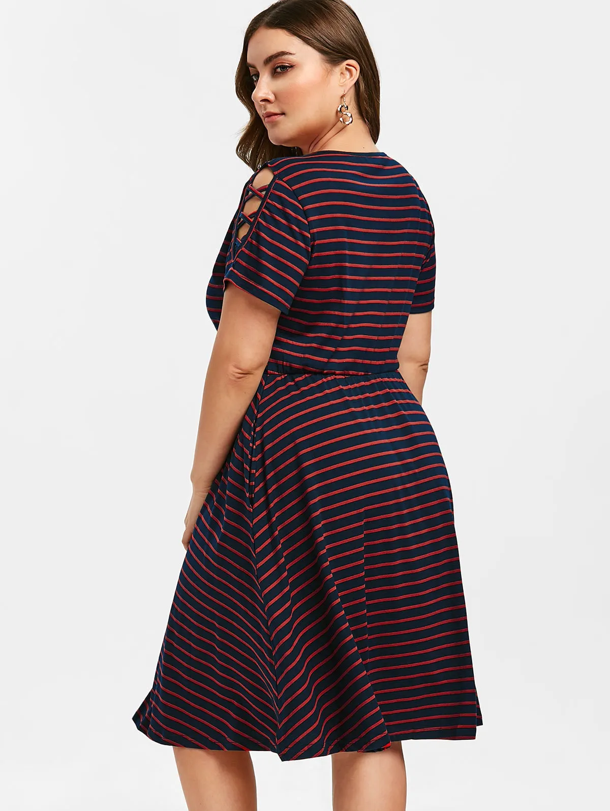 chinese dress ladies Plus Size A-Line Pleated Dress – 2020AVE main image 1