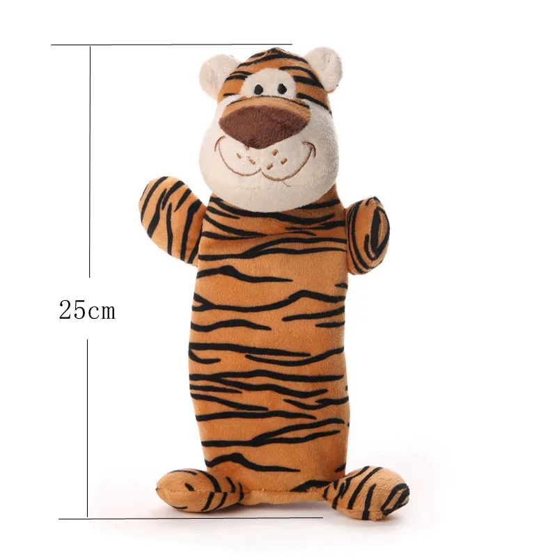 Environmental protection design no stuffing dog toys chewing toys plush dog toys for small and medium dog  giraffe tiger leopard