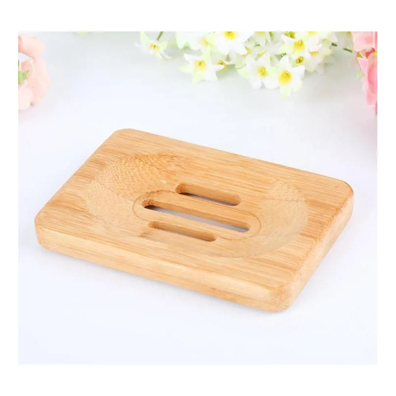 bathroom natural bamboo wood storage holder bath shower plate soap dish bamboo soap dish tray holder shipping zhao