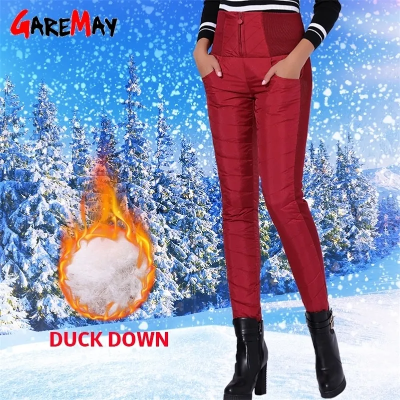 Winter Womens High Waist Duck Down Velvet Skinny Pants Warm Formal Wear For  Work And Black Women Warmed And Comfortable Winter Trousers For Men By  GareMay 201109 From Mu02, $23.45