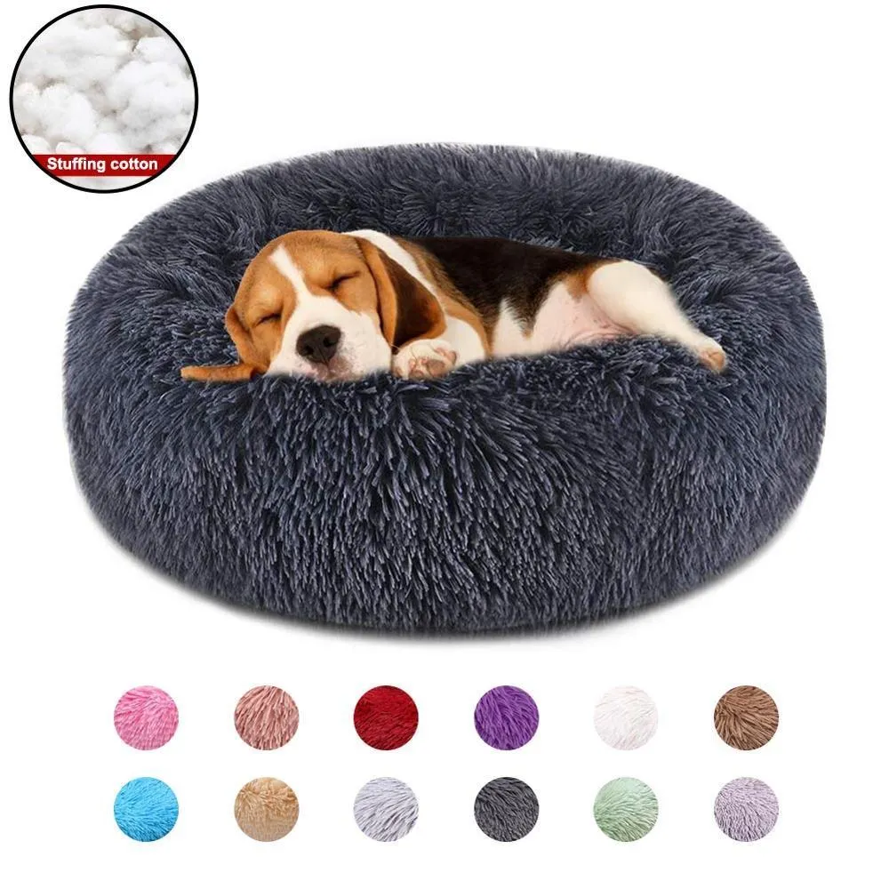VIP Link The Extraíble Pet Bed Super Soft Round Dog Bed Lavable Dog Kennel Pet Supplies Cojín para perro gato para Dropshipping 201126