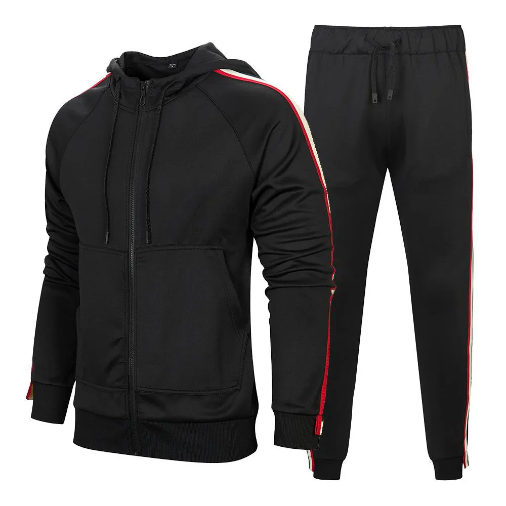 Suivi pour hommes 2 pièces Ensemble de nouvelles veste de mode Sportswear Homme TrackSuit Hoodie Spring Automne Vêtements Hoodies + pantalon