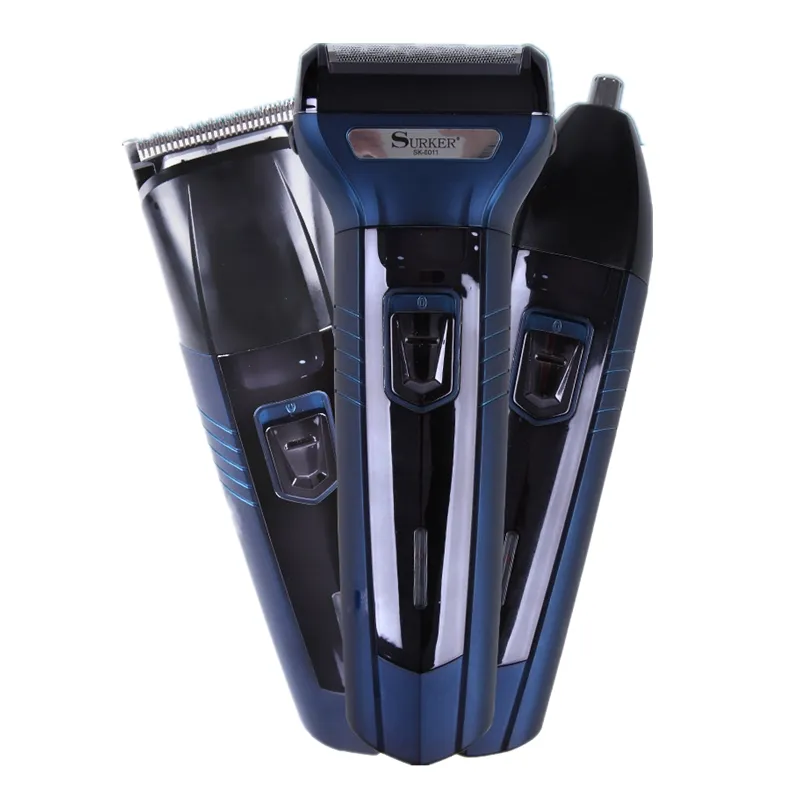 Rasoir électrique ABS en acier inoxydable, Rechargeable 3 en 1, rasoir alternatif professionnel pour hommes, Machine à raser sans fil