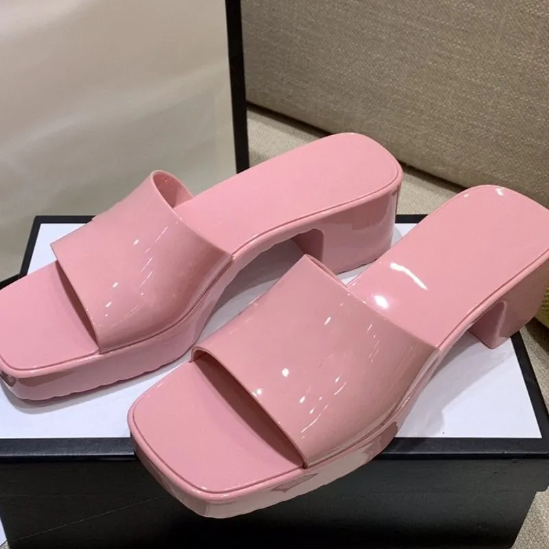 Rubberen slippers top dames