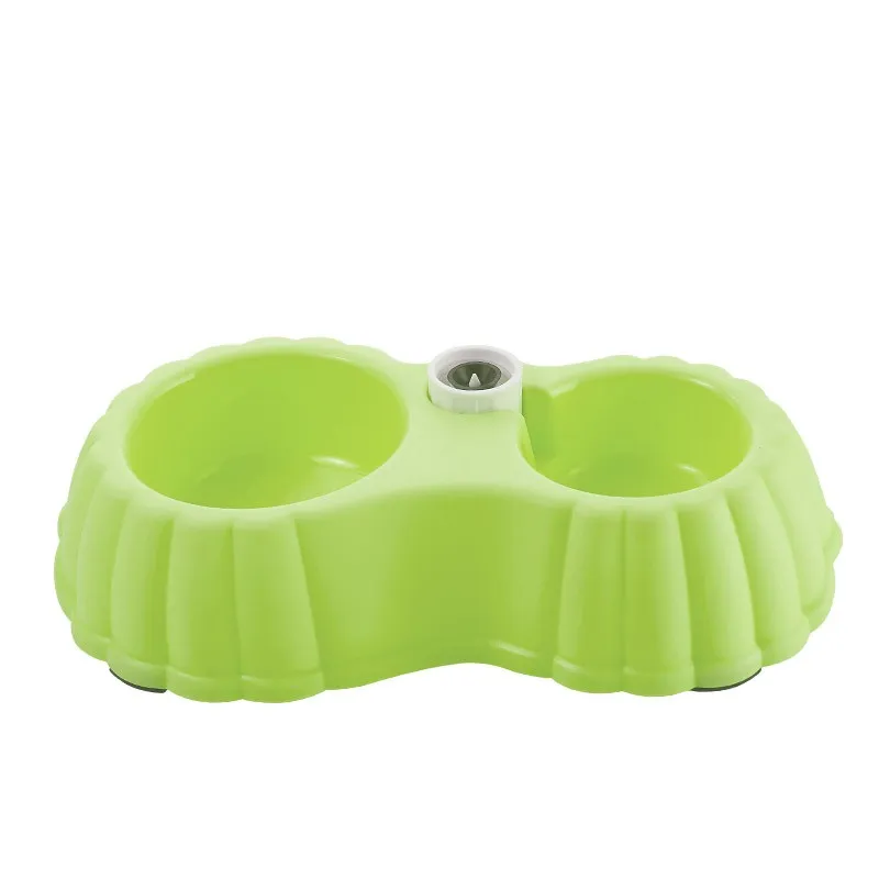 Pumpkin Shape Pets Double Bowl Food Water Feeder Dispenser Distribution Easy Removal Eco-friendly for Pet Dishwasher Safe Stabil