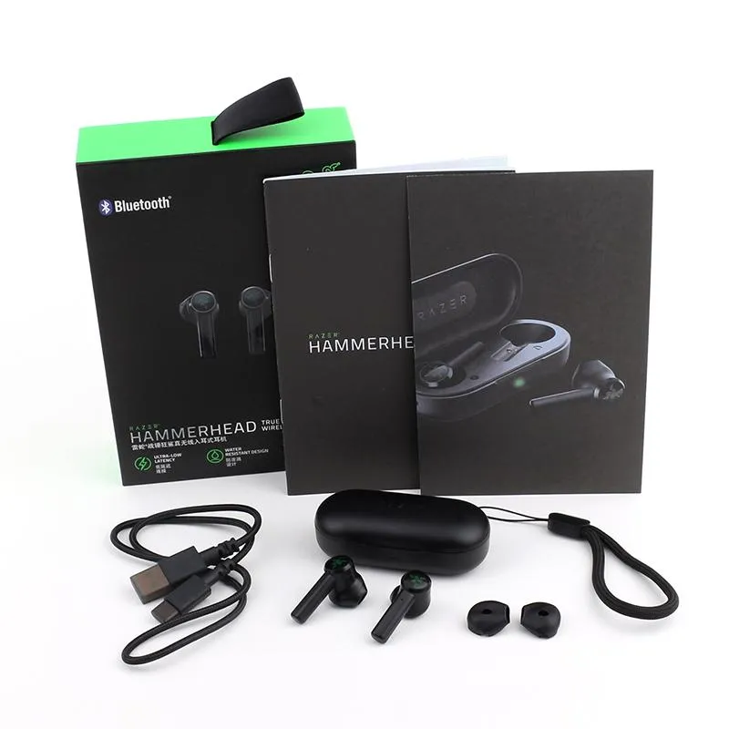 Razer Hammerhead Draadloze Hoofdtelefoon Bluetooth Oordopjes Hoge Kwaliteit Geluid Gaming Headset Headsets Oortelefoon TWS Sport Telefoon Oortelefoon MQ10