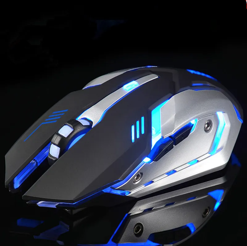 Vente chaude GRATUIT WOLF X7 souris de jeu sans fil 7 couleurs LED rétro-éclairage 2.4GHz souris de jeu optique pour Windows XP/Vista/7/8/10/OSX