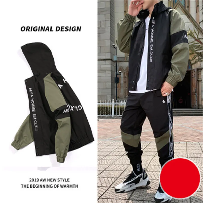 旬新作続々入荷 メンズカーゴジャケットトラックスーツファッショントレンドレター刺繍ストリートスポーツスタイル2ピースセットデザイナースプリングカーディガンカジュアルスーツ 激安アウトレット Rebeccasingsonmd Com