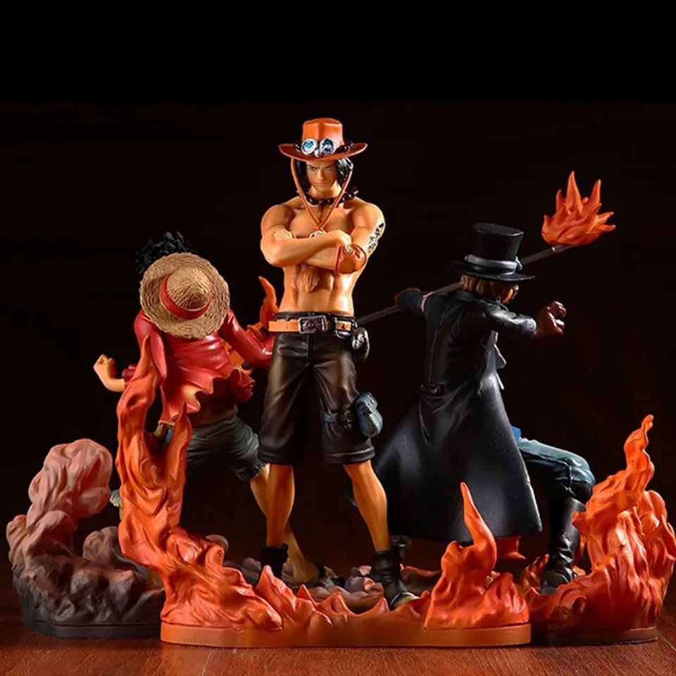 Anime One Piece Figurine Monkey D Luffy Ace Sabo Three