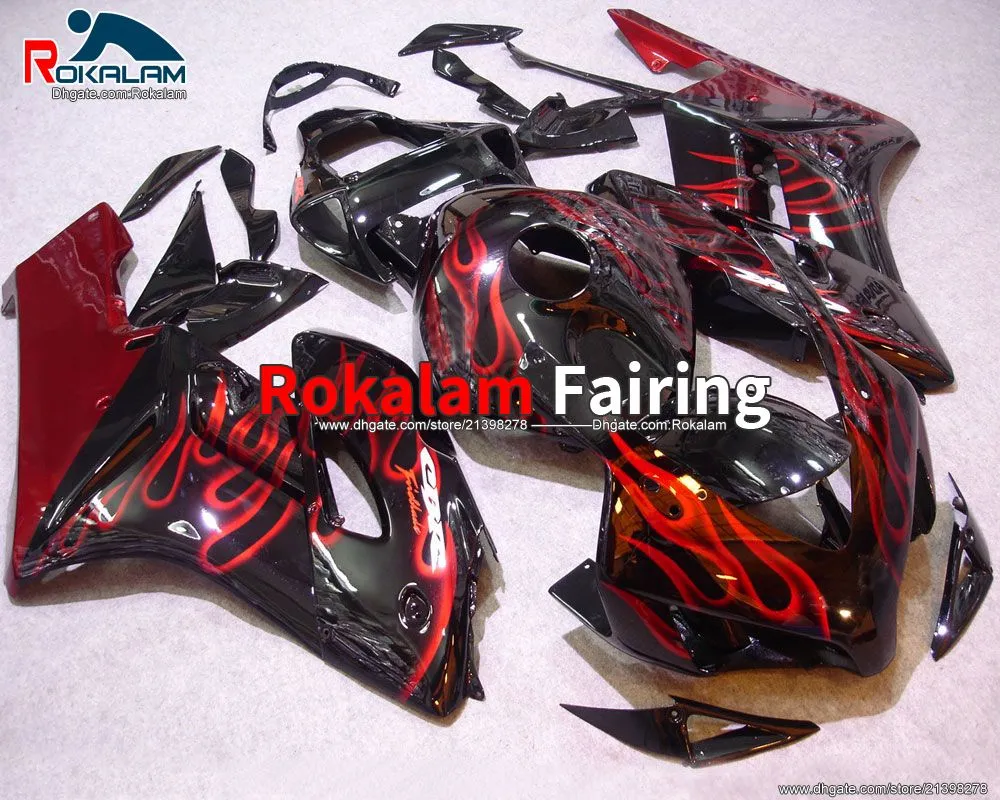 For Honda CBR1000RR 2004 Motorbike Red Flame Fairing Kit CBR 1000 RR 2005 04 05 Motorcycle Fairings (Injection Molding)