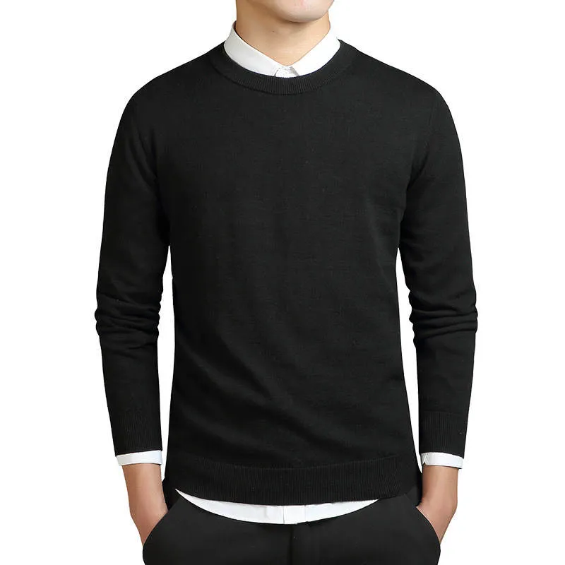 Mens Sweater Trend Pattern Embroidery Shirts Autumn Spring Wear Tops Wool Sweatshirts Asian Size M-3XL Jumpers Sweater