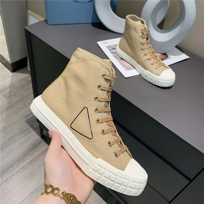 Designer Sneakers Wheel Cassetta Flat Shoes Women High Top Fabric Runner Trainers Low Top Casual Shoes Canvas Wheel Stitching Lerren Trainer