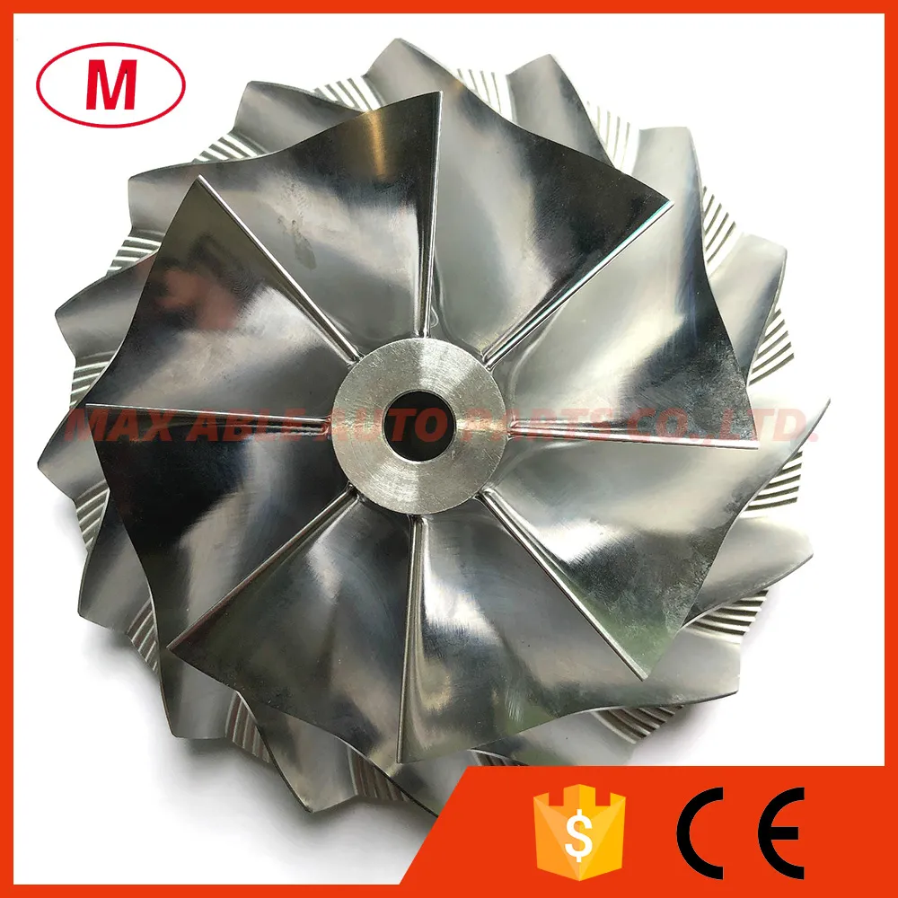 HX82 106.56/152.04mm 8+8 blades Forward Turbo Billet compressor wheel/Aluminum 2618/Milling wheel for Turbocharger Cartridge/CHRA/Core