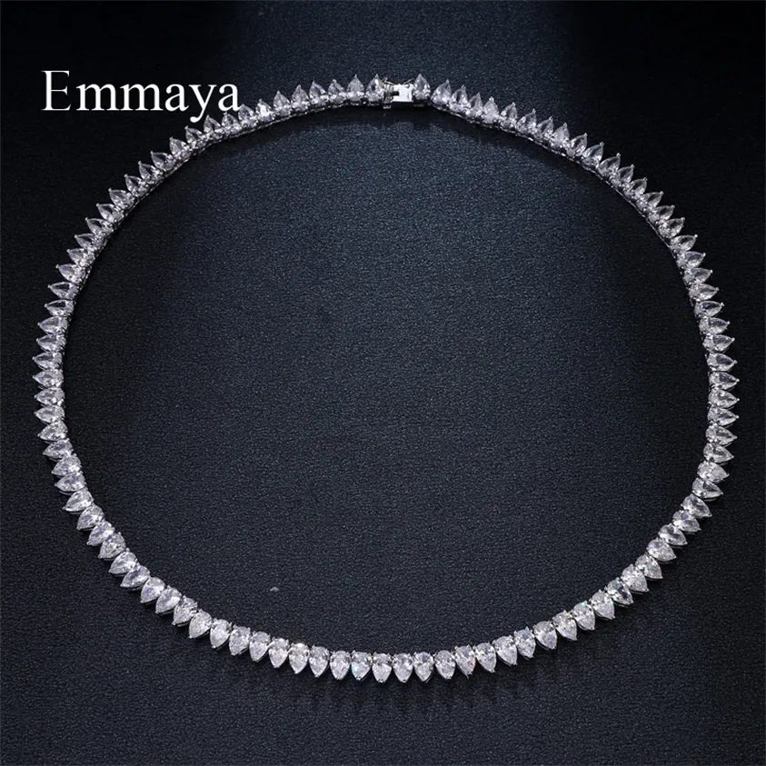 Emmaya marca moda luxo inlay aaa zircão cúbico charme geométrico jóias colares para mulher elegância festa de casamento presente 220217