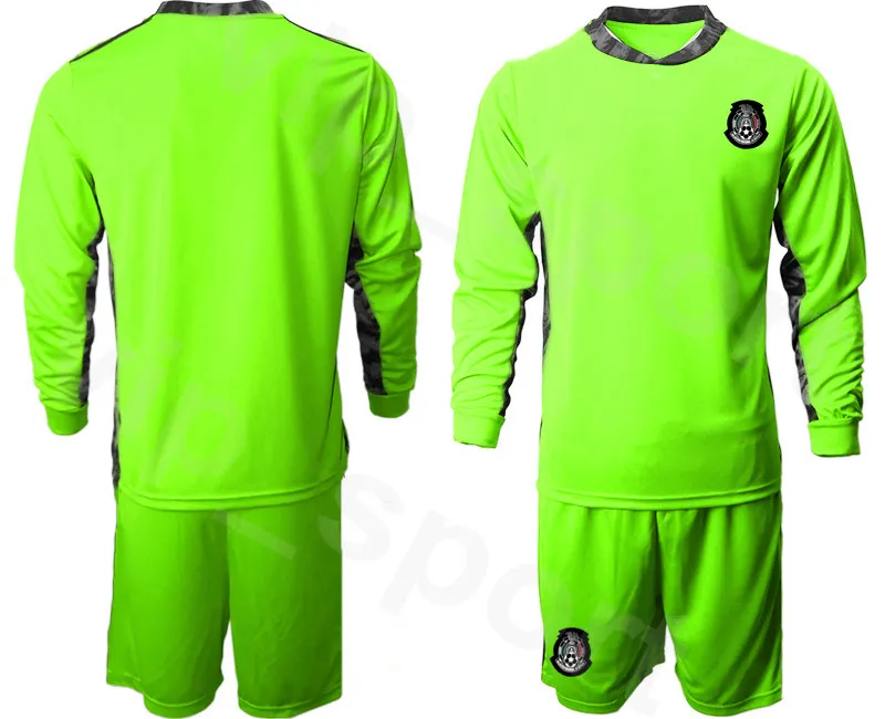 Mexico No13 G.OCHOA Green Goalkeeper 2018 FIFA World Cup Long Sleeve Soccer Jersey