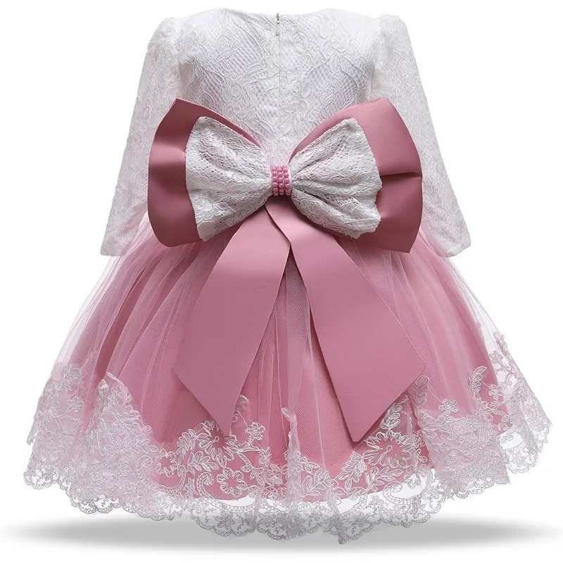 Baby Infant Long Sleeve Lace Floral Ball Gown Dress Elegant Birthday  Christening Party Outfit For Girls From Kong06, $10.32 | DHgate.Com