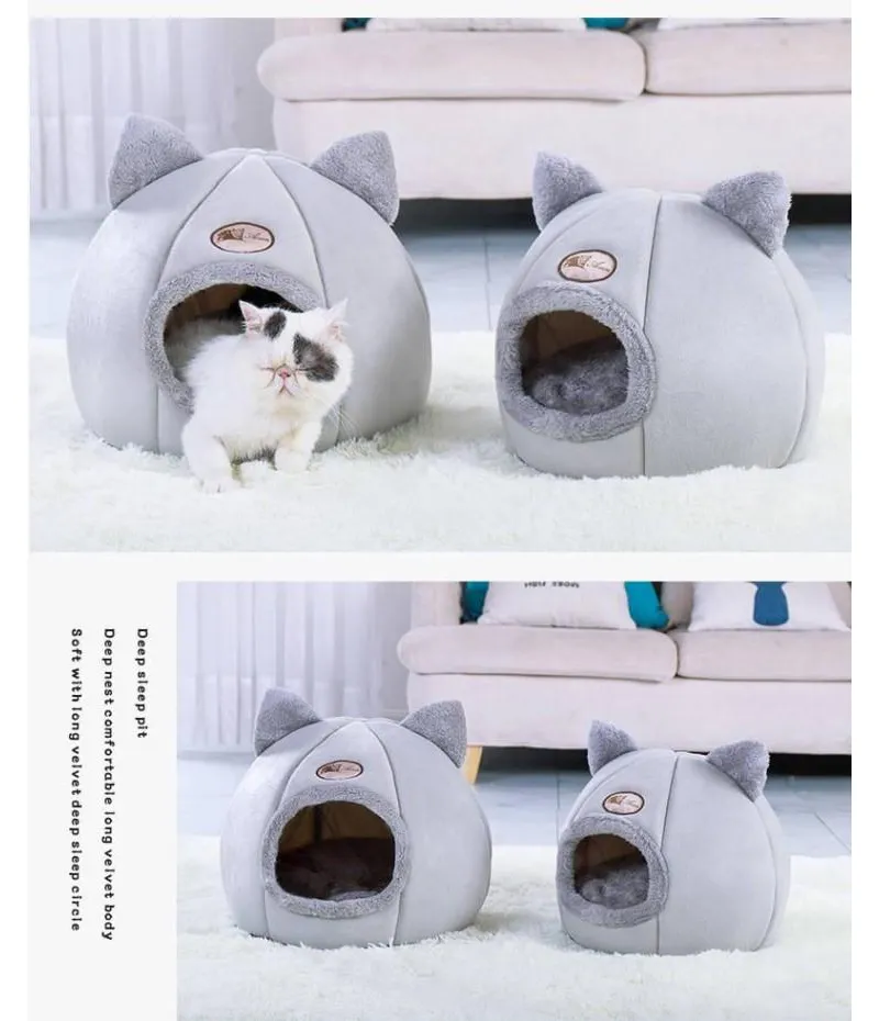 Pet Bed Cave House For Hooded Cat Litter Box Mat Products For Pets Home Accessories Panier Pour Chat Cats Cozy Sleeping Beds Cama De Gato 201111 From Xue10 29.98 DHgate.Com