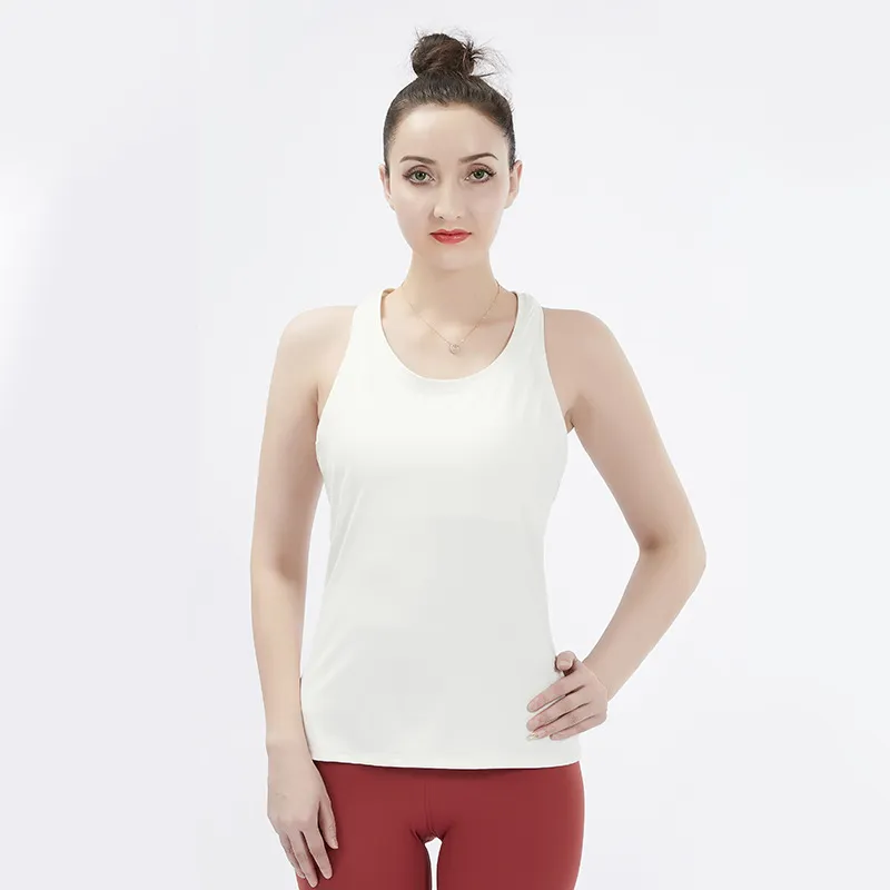 Women Racerback Yoga Tank Tops Sleeveless Fitness Yoga Shirts Quick Dry Athletic Running Sports Vest Workout T Shirt 6546