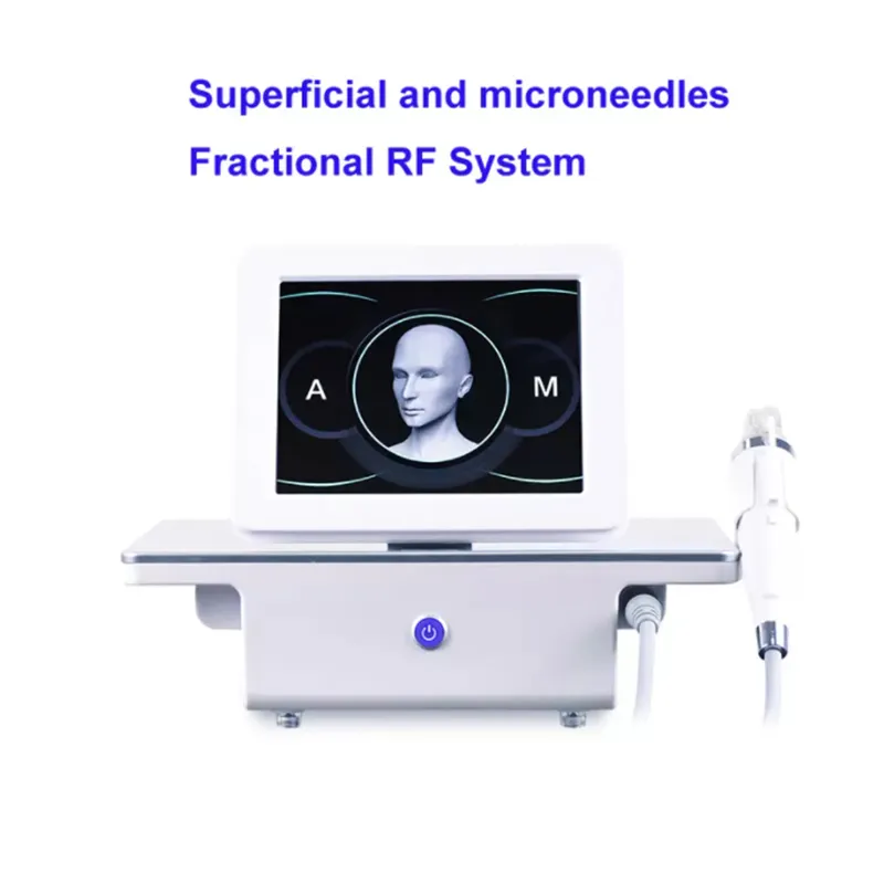 Direkt effekt Fractional RF Microneedle Ansiktsvård Guld Micro Needle Hud Rollar Acne Ärr Stretch Mark Borttagning Behandling Professionell skönhetssalong maskin