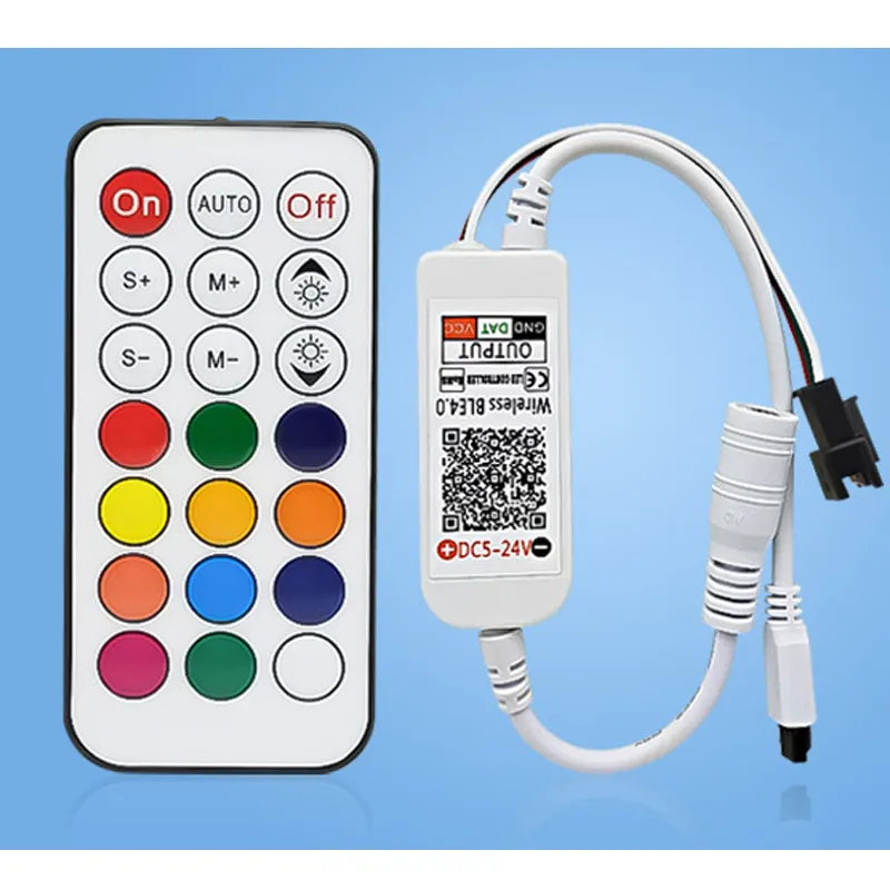 Mini Wi-Fi kontroler pikseli DC 5V-24V Timer Music Controller dla pełnego koloru WS2811 LED Light