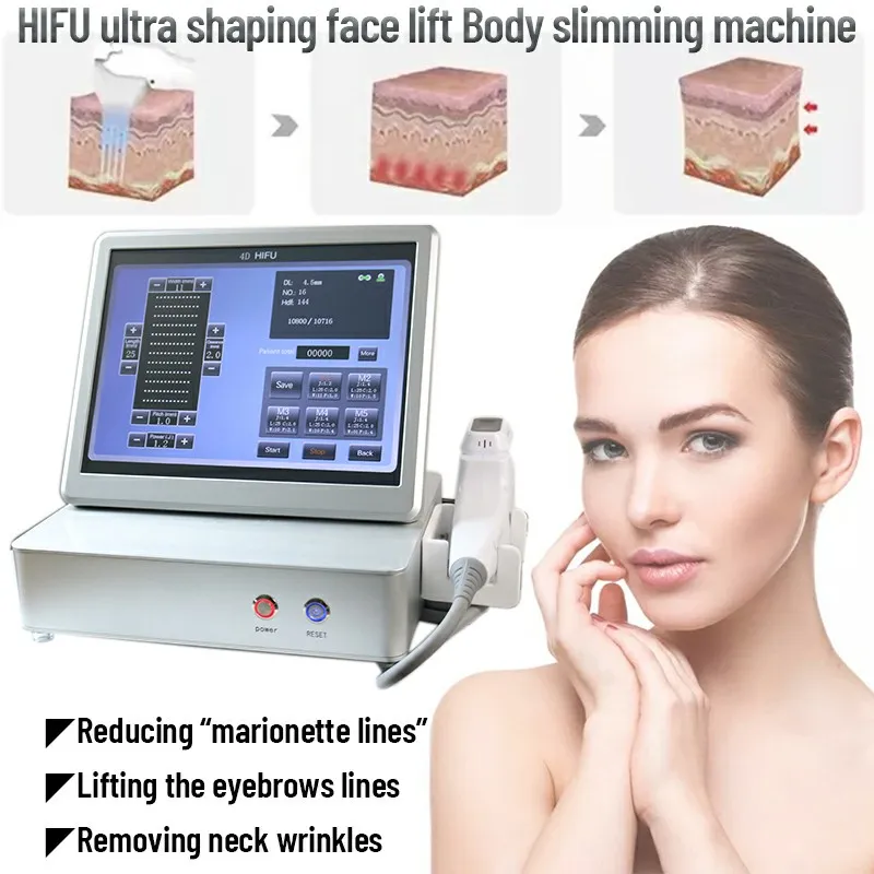 Nyaste 3D HIFU Face and Body Slant Machine Face Lift Hifu Beauty Machine